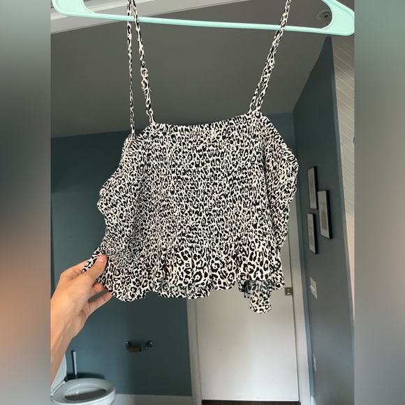 American eagle cheetah print tank top crop top - Picture 2 of 5